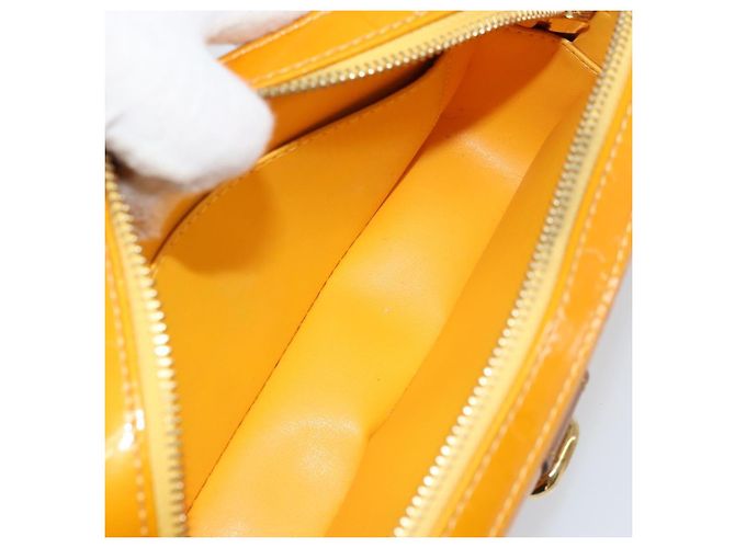 LOUIS VUITTON Borsa a spalla Monogram Vernis Christy MM Gialla M91108 Auth gh1865 Giallo - vista 10
