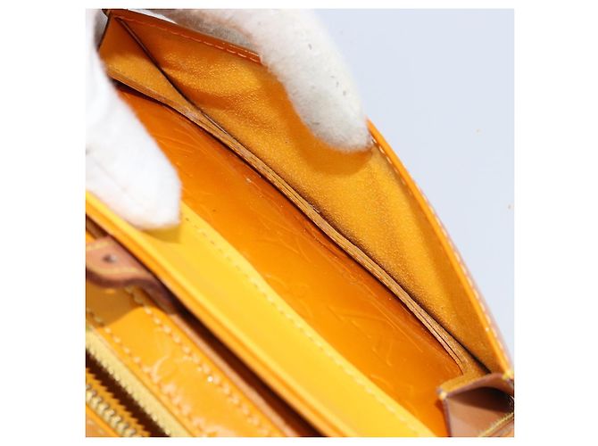 LOUIS VUITTON Borsa a spalla Monogram Vernis Christy MM Gialla M91108 Auth gh1865 Giallo - vista 11