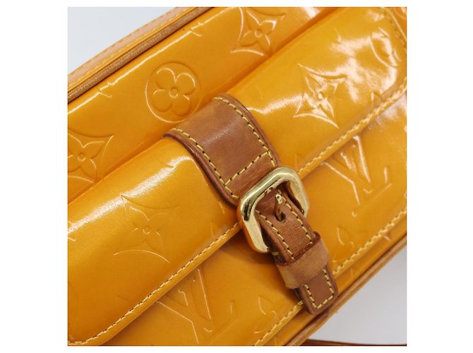 LOUIS VUITTON Borsa a spalla Monogram Vernis Christy MM Gialla M91108 Auth gh1865 Giallo - vista 18