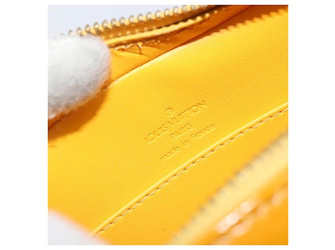 LOUIS VUITTON Borsa a spalla Monogram Vernis Christy MM Gialla M91108 Auth gh1865 Giallo - vista 19