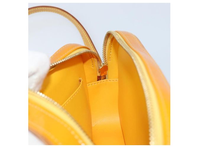 LOUIS VUITTON Borsa a spalla Monogram Vernis Christy MM Gialla M91108 Auth gh1865 Giallo - vista 20