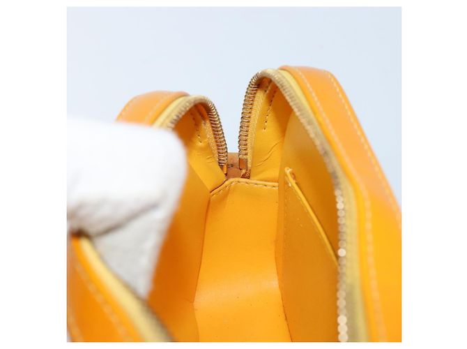 LOUIS VUITTON Borsa a spalla Monogram Vernis Christy MM Gialla M91108 Auth gh1865 Giallo - vista 21