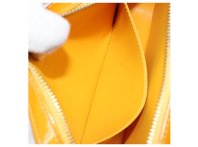 LOUIS VUITTON Borsa a spalla Monogram Vernis Christy MM Gialla M91108 Auth gh1865 Giallo - vista 22