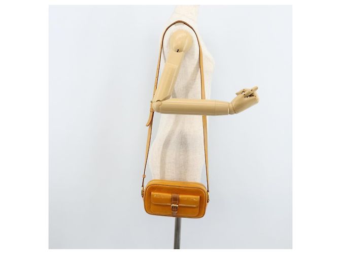 LOUIS VUITTON Borsa a spalla Monogram Vernis Christy MM Gialla M91108 Auth gh1865 Giallo - vista 23
