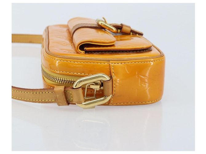 LOUIS VUITTON Borsa a spalla Monogram Vernis Christy MM Gialla M91108 Auth gh1865 Giallo - vista 4