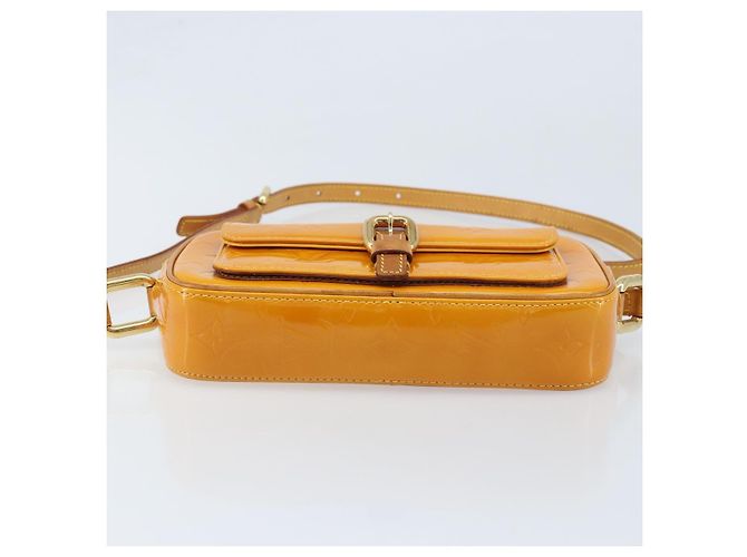 LOUIS VUITTON Borsa a spalla Monogram Vernis Christy MM Gialla M91108 Auth gh1865 Giallo - vista 5