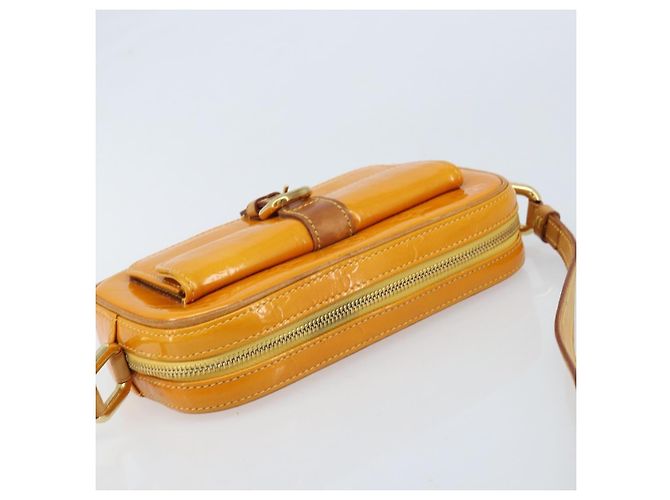 LOUIS VUITTON Borsa a spalla Monogram Vernis Christy MM Gialla M91108 Auth gh1865 Giallo - vista 6
