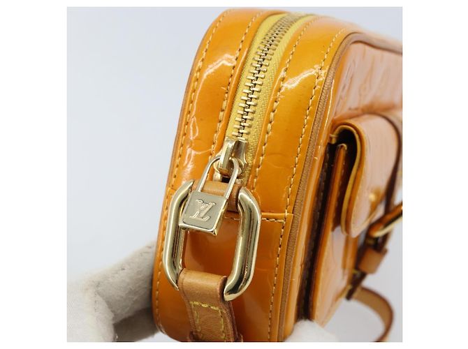 LOUIS VUITTON Borsa a spalla Monogram Vernis Christy MM Gialla M91108 Auth gh1865 Giallo - vista 9