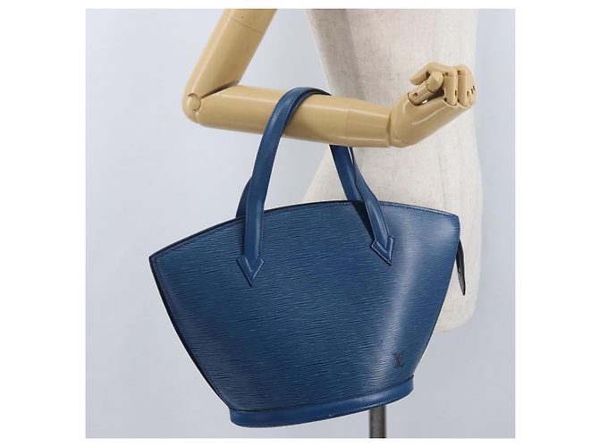 LOUIS VUITTON Borsa a Spalla Epi Saint Jacques Blu M52275 LV Auth SW2284 - vista 21