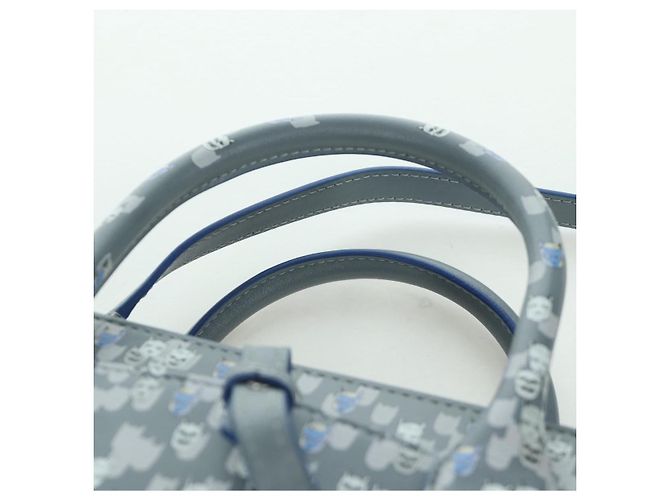 Bulgari BVLGARI x JoJo's Bizarre Adventure Alba Killer Queen Pelle 2way Auth 167094SM Argento Blu chiaro - vista 14
