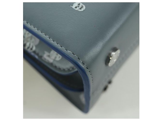 Bulgari BVLGARI x JoJo's Bizarre Adventure Alba Killer Queen Pelle 2way Auth 167094SM Argento Blu chiaro - vista 18
