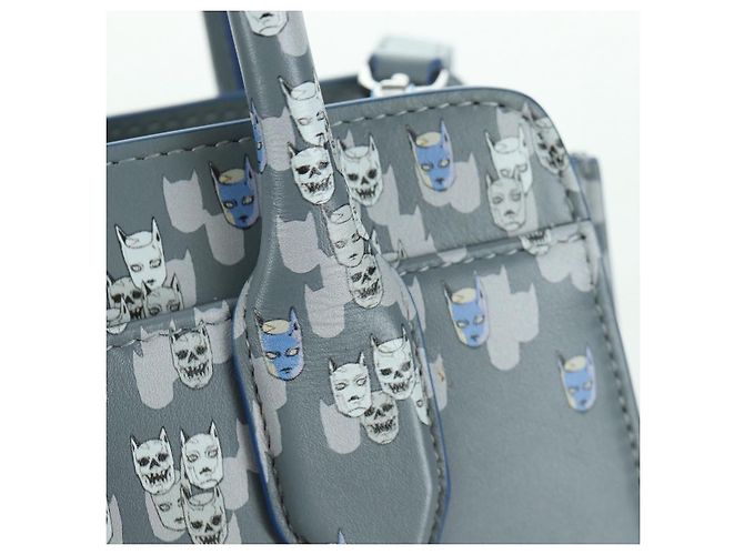 Bulgari BVLGARI x JoJo's Bizarre Adventure Alba Killer Queen Pelle 2way Auth 167094SM Argento Blu chiaro - vista 21