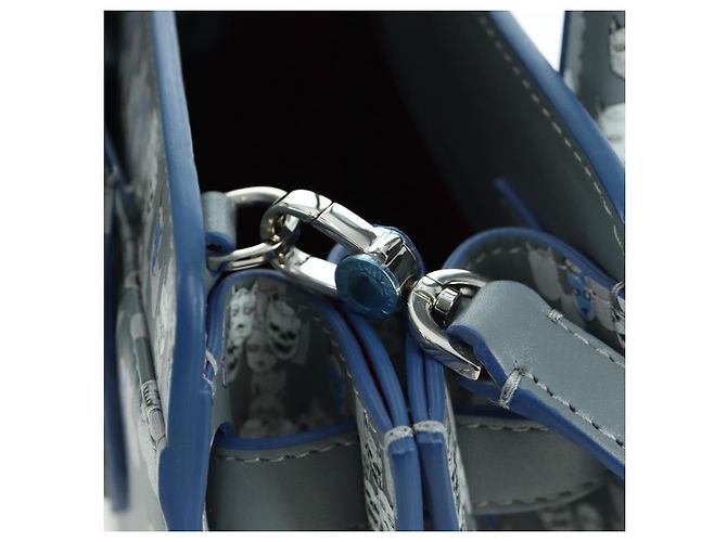 Bulgari BVLGARI x JoJo's Bizarre Adventure Alba Killer Queen Pelle 2way Auth 167094SM Argento Blu chiaro - vista 22