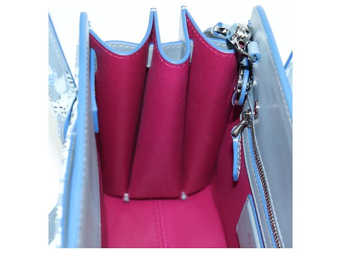 Bulgari BVLGARI x JoJo's Bizarre Adventure Alba Killer Queen Pelle 2way Auth 167094SM Argento Blu chiaro - vista 25