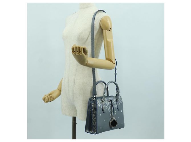 Bulgari BVLGARI x JoJo's Bizarre Adventure Alba Killer Queen Pelle 2way Auth 167094SM Argento Blu chiaro - vista 28