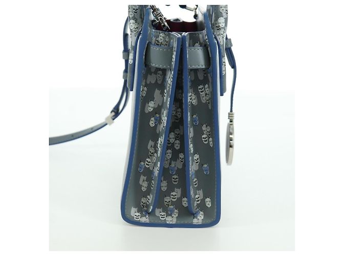 Bulgari BVLGARI x JoJo's Bizarre Adventure Alba Killer Queen Pelle 2way Auth 167094SM Argento Blu chiaro - vista 3