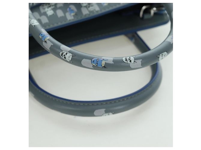 Bulgari BVLGARI x JoJo's Bizarre Adventure Alba Killer Queen Pelle 2way Auth 167094SM Argento Blu chiaro - vista 7