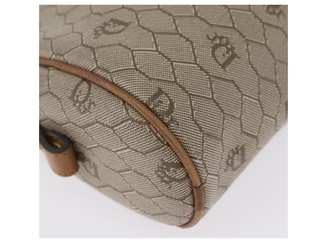 Christian Dior Bolso de hombro de lona de panal PVC beige dorado Auth ARZ525 - vista 15