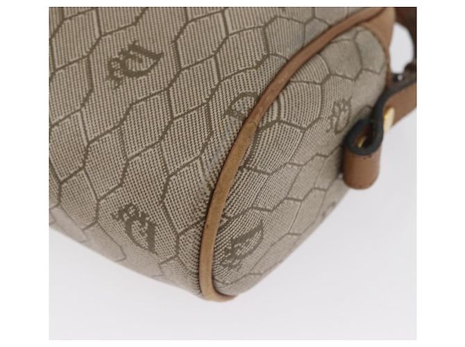 Christian Dior Bolso de hombro de lona de panal PVC beige dorado Auth ARZ525 - vista 16