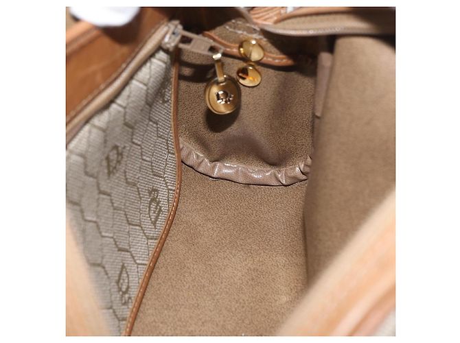 Christian Dior Bolso de hombro de lona de panal PVC beige dorado Auth ARZ525 - vista 19