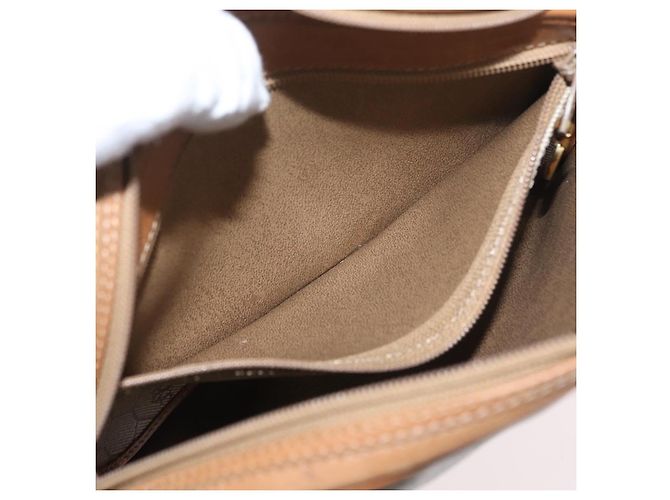 Christian Dior Bolso de hombro de lona de panal PVC beige dorado Auth ARZ525 - vista 21
