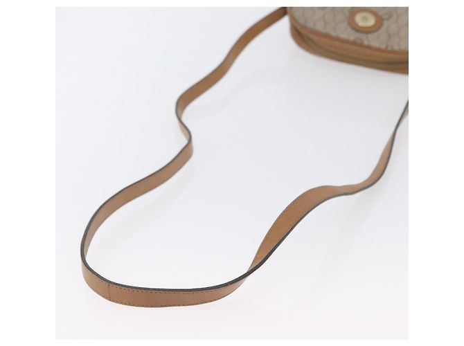 Christian Dior Bolso de hombro de lona de panal PVC beige dorado Auth ARZ525 - vista 7