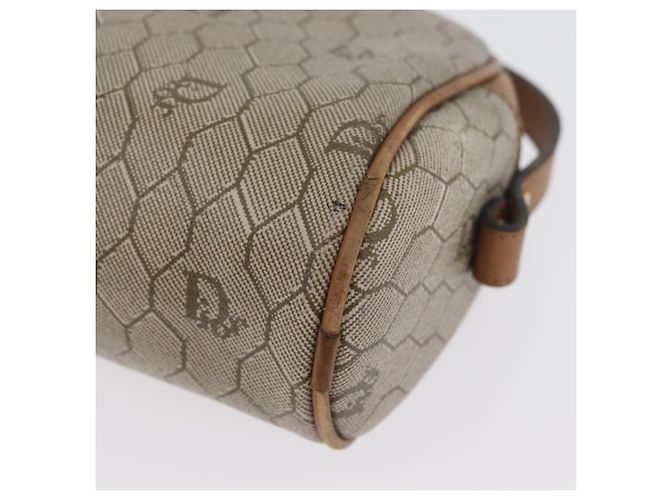 Christian Dior Bolso de hombro de lona de panal PVC beige dorado Auth ARZ525 - vista 9