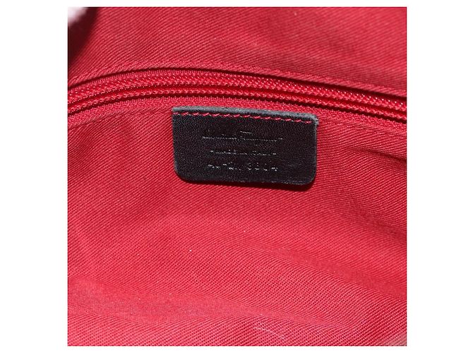 Borsa a Spalla Gancini in Camoscio Nero e Argento di Salvatore Ferragamo Auth gh1993 - vista 12