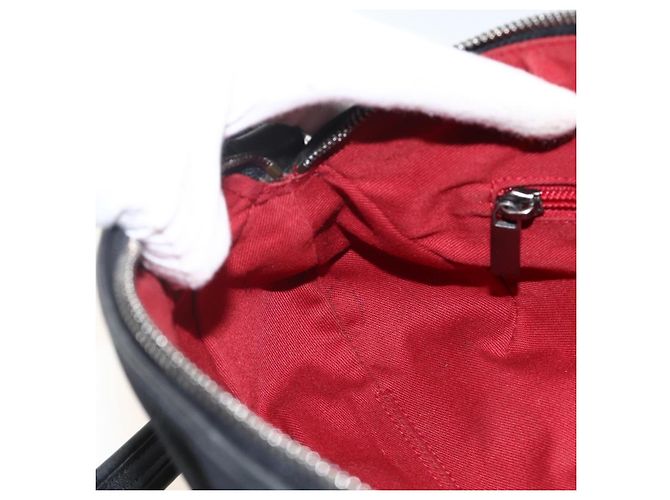 Borsa a Spalla Gancini in Camoscio Nero e Argento di Salvatore Ferragamo Auth gh1993 - vista 18