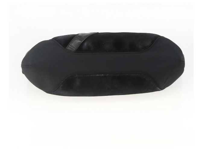 Borsa a Spalla Gancini in Camoscio Nero e Argento di Salvatore Ferragamo Auth gh1993 - vista 5