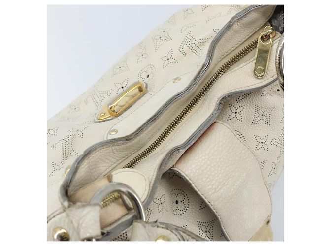 LOUIS VUITTON Borsa Mahina Solar Powered GM Pelle Bianca M93128 LV Auth bs34140 Bianco - vista 10
