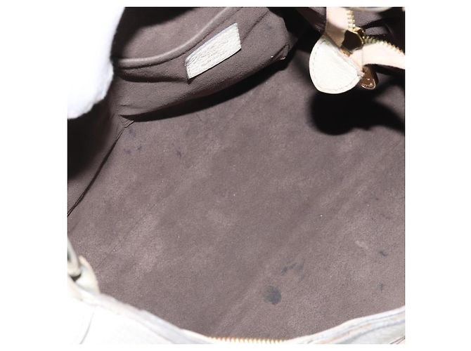 LOUIS VUITTON Borsa Mahina Solar Powered GM Pelle Bianca M93128 LV Auth bs34140 Bianco - vista 11