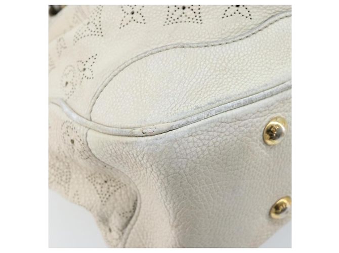 LOUIS VUITTON Borsa Mahina Solar Powered GM Pelle Bianca M93128 LV Auth bs34140 Bianco - vista 15