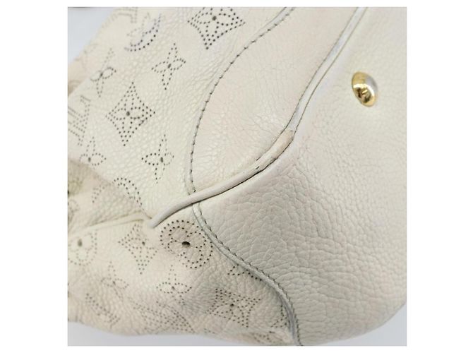 LOUIS VUITTON Borsa Mahina Solar Powered GM Pelle Bianca M93128 LV Auth bs34140 Bianco - vista 17
