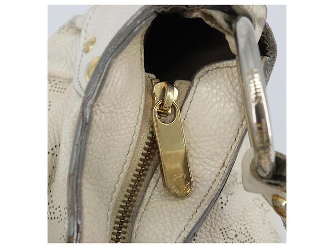 LOUIS VUITTON Borsa Mahina Solar Powered GM Pelle Bianca M93128 LV Auth bs34140 Bianco - vista 19