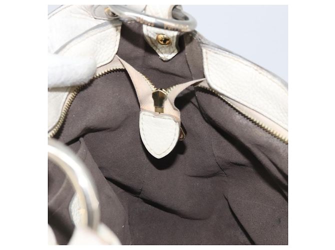 LOUIS VUITTON Borsa Mahina Solar Powered GM Pelle Bianca M93128 LV Auth bs34140 Bianco - vista 21