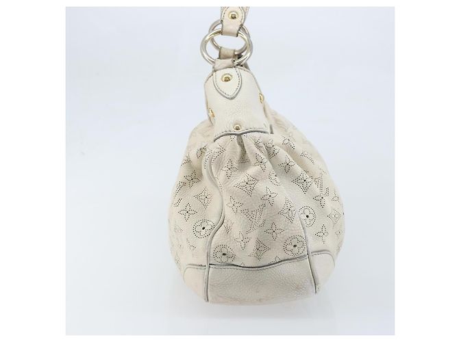 LOUIS VUITTON Borsa Mahina Solar Powered GM Pelle Bianca M93128 LV Auth bs34140 Bianco - vista 3