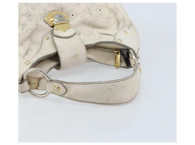 LOUIS VUITTON Borsa Mahina Solar Powered GM Pelle Bianca M93128 LV Auth bs34140 Bianco - vista 7