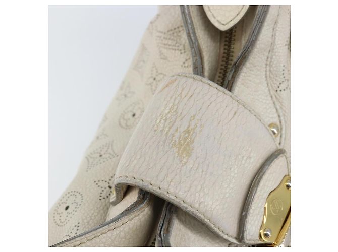 LOUIS VUITTON Borsa Mahina Solar Powered GM Pelle Bianca M93128 LV Auth bs34140 Bianco - vista 9