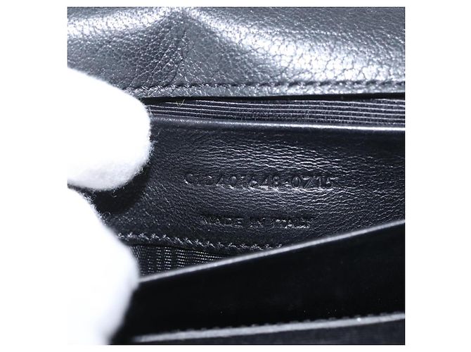 Borsa a catena Cassandra SAINT LAURENT in pelle Harako Gialla Argento Auth YKZ569A Giallo - vista 12