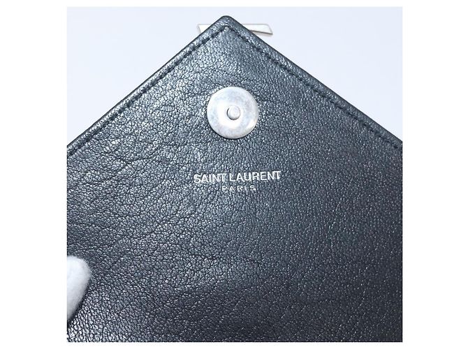 Borsa a catena Cassandra SAINT LAURENT in pelle Harako Gialla Argento Auth YKZ569A Giallo - vista 20