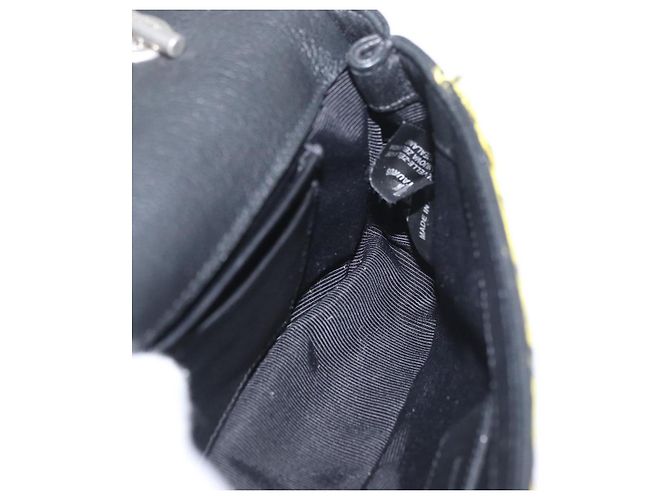 Borsa a catena Cassandra SAINT LAURENT in pelle Harako Gialla Argento Auth YKZ569A Giallo - vista 21