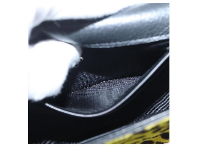 Borsa a catena Cassandra SAINT LAURENT in pelle Harako Gialla Argento Auth YKZ569A Giallo - vista 23