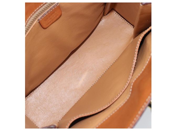 Céline Borsa a Spalla in Tela Macadam CELINE in Pelle PVC Marrone Oro Auth BSZ507 D'oro - vista 10