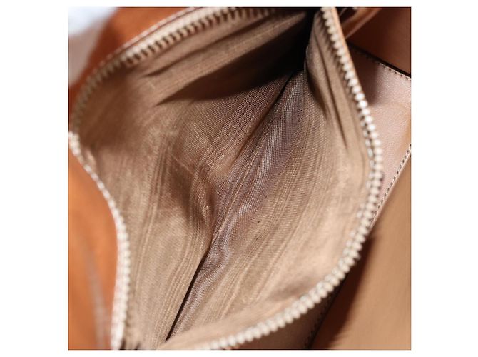 Céline Borsa a Spalla in Tela Macadam CELINE in Pelle PVC Marrone Oro Auth BSZ507 D'oro - vista 11