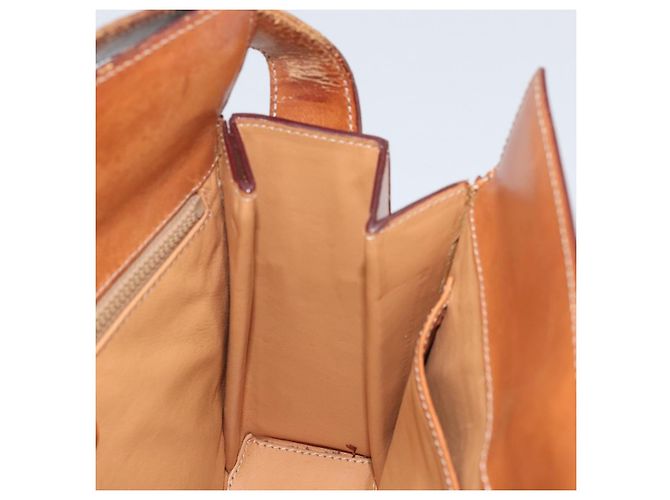 Céline Borsa a Spalla in Tela Macadam CELINE in Pelle PVC Marrone Oro Auth BSZ507 D'oro - vista 20