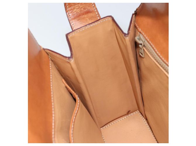 Céline Borsa a Spalla in Tela Macadam CELINE in Pelle PVC Marrone Oro Auth BSZ507 D'oro - vista 21