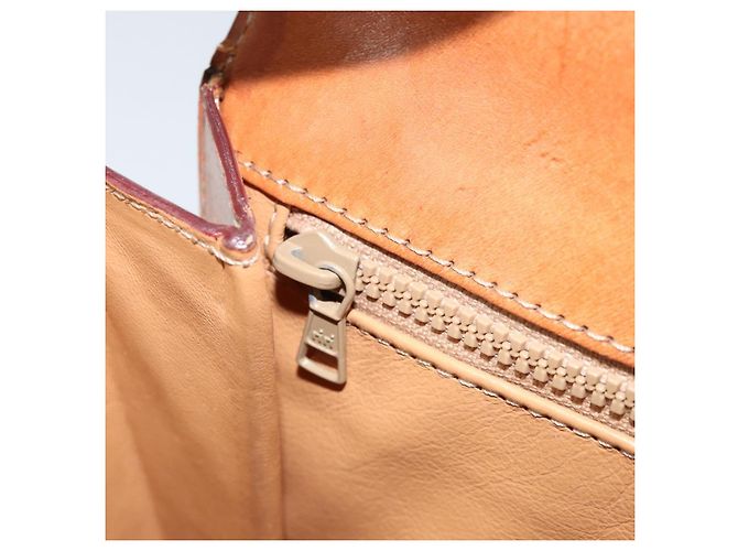 Céline Borsa a Spalla in Tela Macadam CELINE in Pelle PVC Marrone Oro Auth BSZ507 D'oro - vista 22