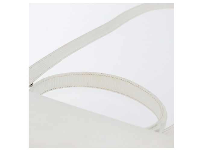 FENDI Handtasche aus Leder 2-in-1 Weiß Silber Authentisch LNZ694 - Ansicht 14