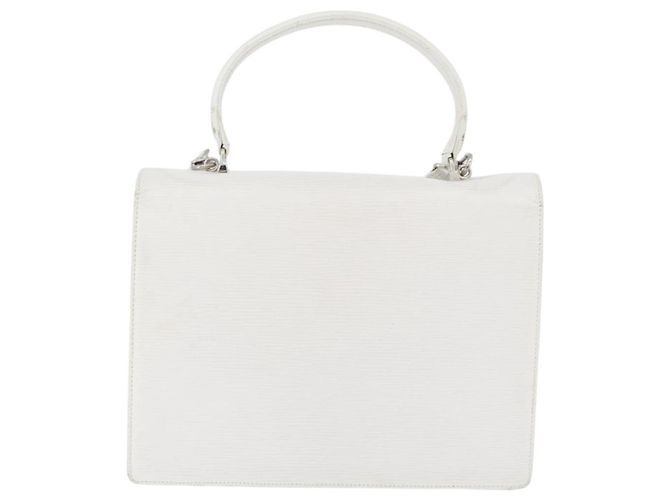 FENDI Handtasche aus Leder 2-in-1 Weiß Silber Authentisch LNZ694 - Ansicht 2